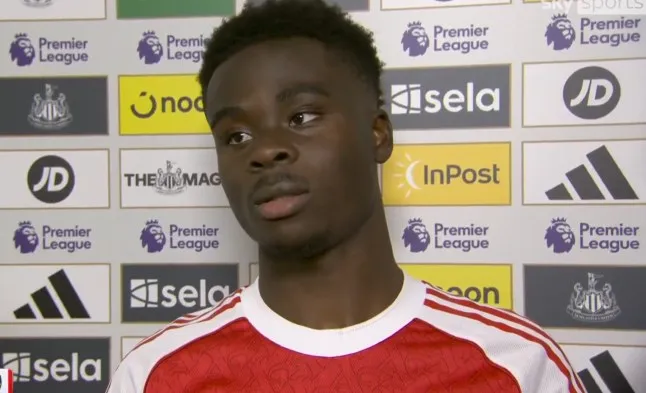 ซาก้า ให้สัมภาษณ์ชี้การตัดสินมักจะเข้าข้างคู่แข่ง อาร์เซนอล เสมอ