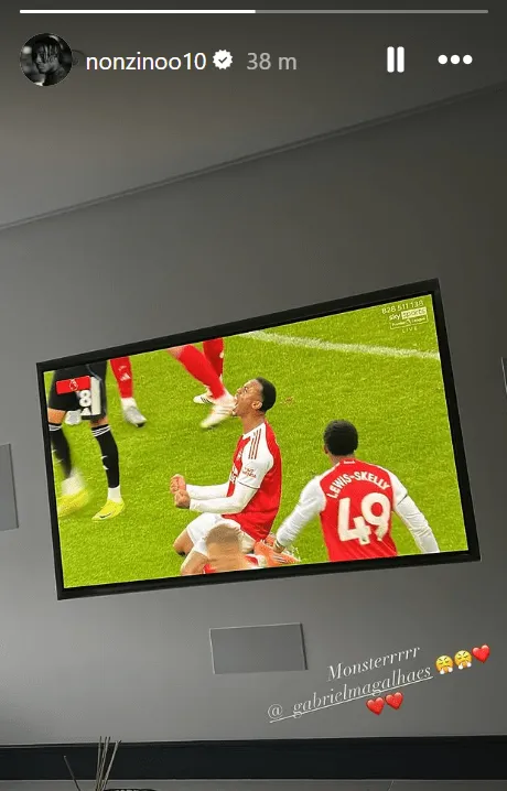 ดาวเตะอาร์เซนอลที่บาดเจ็บส่งข้อความคำเดียวถึงกาเบรียลหลังประตูชัยเหนือนิวคาสเซิล