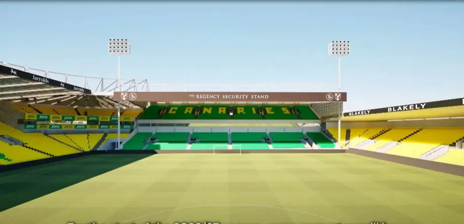 นอริช เผยแผนการขยายสนามที่สวยงาม… แต่แฟนบอลหลายพันถูกบังคับให้ย้ายที่นั่ง